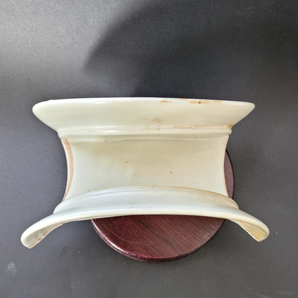 VTG Hand Painted Pottery Letter holder, Napkin Holder, Stationary Organizer - Picture 8 of 10